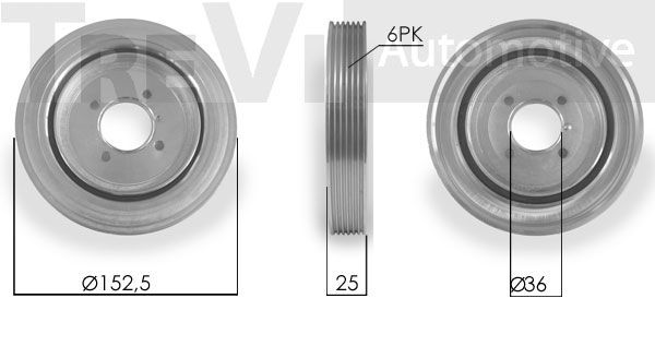 TREVI AUTOMOTIVE skriemulys, alkūninis velenas PC1078